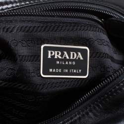 Pre Owned Prada Black Leather Shoulder Bag