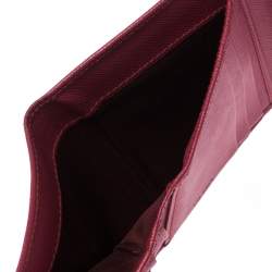 Pre Owned Prada Pink Saffiano Leather Trifold Wallet