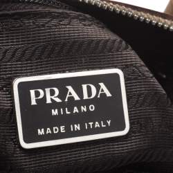 Pre Owned Prada Beige Leather Zipped Tote