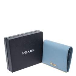 Pre Owned Prada Astrale Saffiano Metal Leather Bifold Wallet