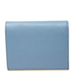 Pre Owned Prada Astrale Saffiano Metal Leather Bifold Wallet