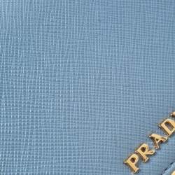 Pre Owned Prada Astrale Saffiano Metal Leather Bifold Wallet