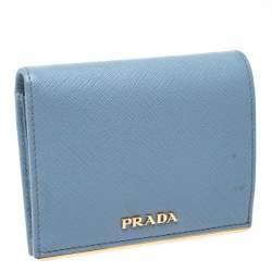 Pre Owned Prada Astrale Saffiano Metal Leather Bifold Wallet