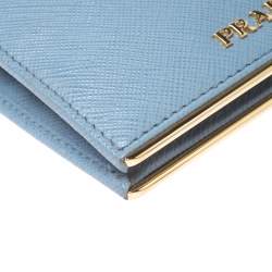 Pre Owned Prada Astrale Saffiano Metal Leather Bifold Wallet