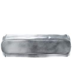 Pre Owned Prada Grey Patent Leather Crystal Encrusted Chain Clutch