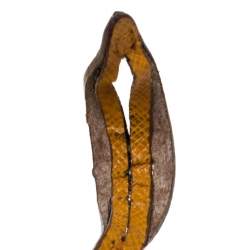 Pre Owned Prada Ocra Yellow Saffiano Leather Bauletto Bag