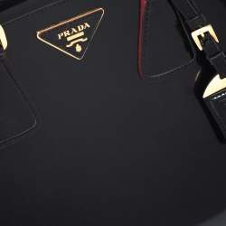 Pre Owned Prada Black Lux Patent Leather Parabole Tote