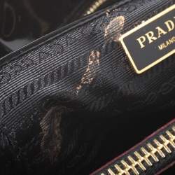 Pre Owned Prada Black Lux Patent Leather Parabole Tote