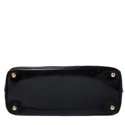 Pre Owned Prada Black Lux Patent Leather Parabole Tote