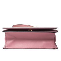 Pre Owned Prada Pink Leather Pattina Shoulder Bag