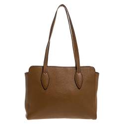 Pre Owned Prada Tan Vitello Leather Tote