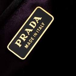 Pre Owned Prada Purple Raso Satin Flap Clutch