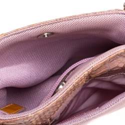 Prada Pink Python and Nylon Messenger Bag
