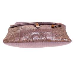 Prada Pink Python and Nylon Messenger Bag