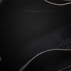 Pre Owned Prada Black Saffiano Lux Leather Large Double Zip Tote