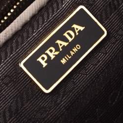 Pre Owned Prada Beige Saffiano Lux Leather Large Double Zip Tote