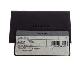 Pre Owned Prada Black Saffiano Lux Leather Medium Satchel