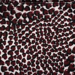 Pre Owned Prada Red Nylon Stampat Heart Print Canapa Tote