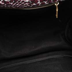 Pre Owned Prada Red Nylon Stampat Heart Print Canapa Tote