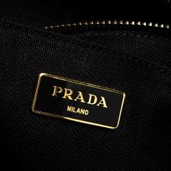 Pre Owned Prada Red Nylon Stampat Heart Print Canapa Tote