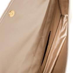 Pre Owned Prada Beige Satin Oversize Clutch