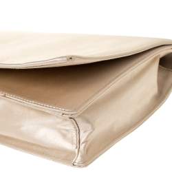 Pre Owned Prada Beige Satin Oversize Clutch