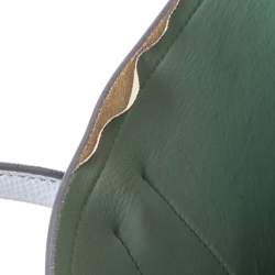 Pre Owned Prada Grey Saffiano Cuir Leather Medium Double Handle Tote