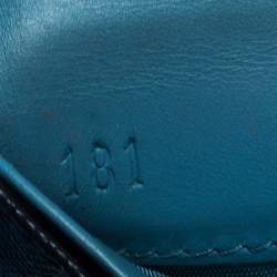 Pre Owned Prada Navy Blue Saffiano Leather Flap Continental Wallet