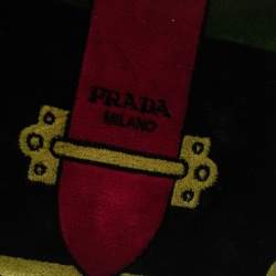 Pre Owned Prada Multicolor Velvet Trompe L'oeil Cahier Shoulder Bag