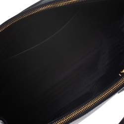 Pre Owned Prada Navy Blue Saffiano Lux Leather Small Double Zip Tote