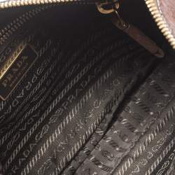 Pre Owned Prada Brown Leather Tassel Shoulder Bag