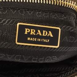 Pre Owned Prada Brown Leather Tassel Shoulder Bag