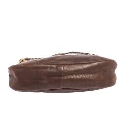 Pre Owned Prada Brown Leather Tassel Shoulder Bag