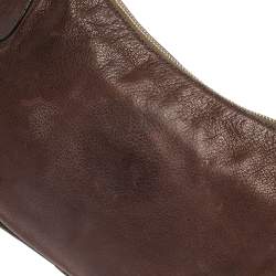 Pre Owned Prada Brown Leather Tassel Shoulder Bag