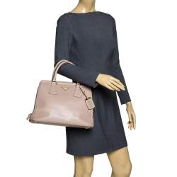 Pre Owned Prada Beige Saffiano Leather Parabole Tote