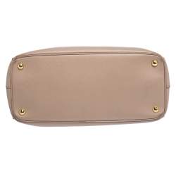 Pre Owned Prada Beige Saffiano Leather Parabole Tote