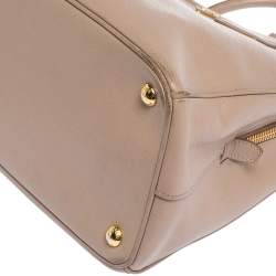 Pre Owned Prada Beige Saffiano Leather Parabole Tote