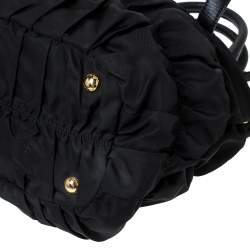 Pre Owned Prada Black Tessuto Nylon Gaufre Tote 