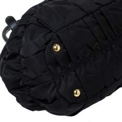 Pre Owned Prada Black Tessuto Nylon Gaufre Tote 