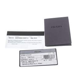 Pre Owned Prada Navy Blue Saffiano Lux Leather Magentic Closure Tote