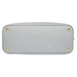 Pre Owned Prada Grey Saffiano Lux Leather Promenade Satchel