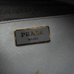 Pre Owned Prada Grey Saffiano Lux Leather Promenade Satchel