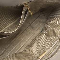 Pre Owned Prada Grey Saffiano Lux Leather Tote
