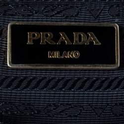 Pre Owned Prada Blue Saffiano Lux Leather Large Double Zip Tote