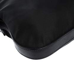 Pre Owned Prada Black Tessuto Nylon and Leather Crossbody Bag
