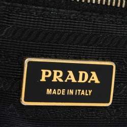 Pre Owned Prada Black Nylon and Patent Leather Hobo