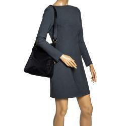 Pre Owned Prada Black Nylon and Leather Shoulder Bag