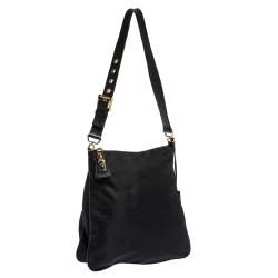 Pre Owned Prada Black Nylon and Leather Shoulder Bag