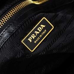 Pre Owned Prada Black Tessuto Nylon Origami Pleated Tote