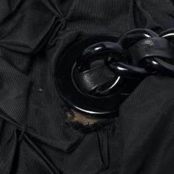 Pre Owned Prada Black Tessuto Nylon Origami Pleated Tote